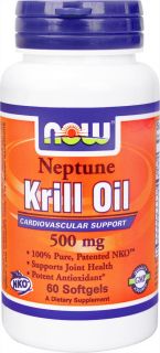 NOW Foods   Neptune Krill Oil 500 mg.   60 Softgels