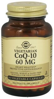 Solgar   Vegetarian CoQ 10 60 mg.   60 Vegetarian Capsules