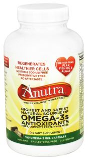Anutra   Omega 3s Antioxidants   180 Gelcaps
