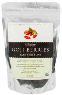 Extreme Health USA   Goji Berries covered with Dark Chocolate   6 oz.