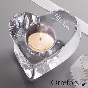 Personalized Crystal Candle Holder for Her by Orrefors