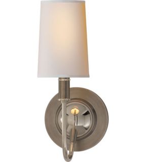 Thomas Obrien Elkins 1 Light Wall Sconces in Antique Nickel With Polished Nickel TOB2067AN/PN NP