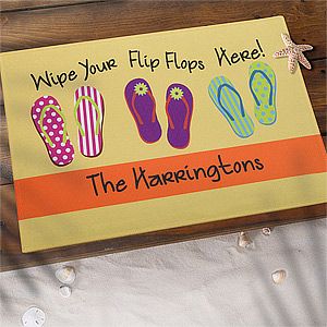 Personalized Doormats   Summer Flip Flops