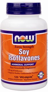 NOW Foods   Soy Isoflavones Non GE 60 mg.   120 Vegetarian Capsules