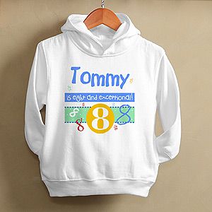 Personalized Birthday Hooded Sweatshirts for Kids   Whats Your Number