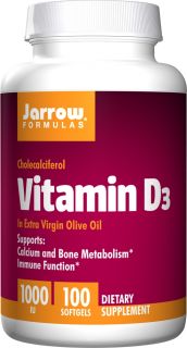 Jarrow Formulas   Vitamin D3 Cholecalciferol 1000 IU   100 Softgels