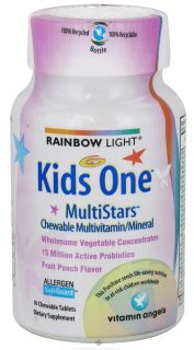 Rainbow Light   Kids One MultiStars Multivitamin Fruit Punch   30 Chewable Tablets