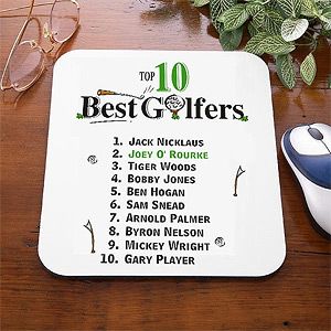 Personalized Golf Mouse Pads   Top 10 Golfers
