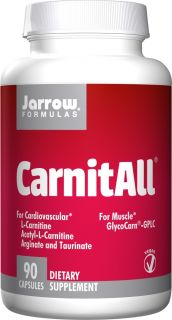 Jarrow Formulas   CarnitAll 600 +   90 Vegetarian Capsules