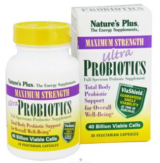 Natures Plus   Ultra Probiotics With ViaShield Maximum Strength   30 Vegetarian Capsules