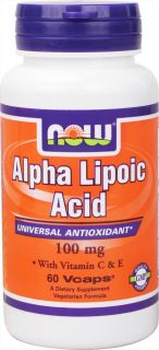 NOW Foods   Alpha Lipoic Acid 100 mg.   60 Vegetarian Capsules