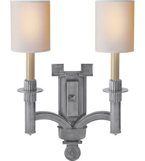 Studio Troy 2 Light Wall Sconces in Antique Silver SC2165AS NP