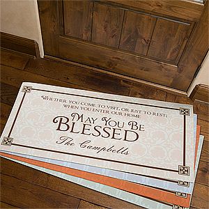 Personalized Large Welcome Doormat   May You Be Blessed