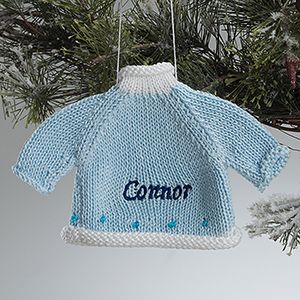 Personalized Christmas Ornaments   Baby Boy Sweater