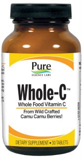 Pure Essence Labs   Whole C Whole Food Vitamin C   30 Tablets