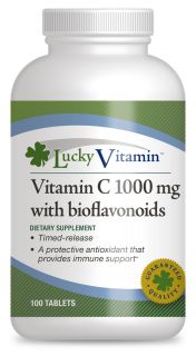 LuckyVitamin   Vitamin C Timed Release With Bioflavonoids 1000 mg.   100 Tablets