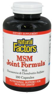 Natural Factors   MSM Joint Formula with Glucosamine & Chondroitin Sulfates   180 Capsules