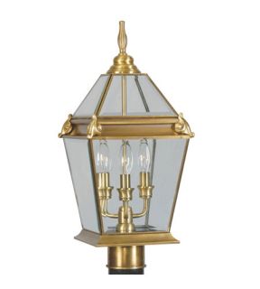 Fleur De Lis 3 Light Post Lights & Accessories in Flemish Brass 2616 22