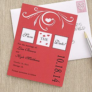 Personalized One Love Save The Date Cards