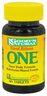 Good N Natural   One Long Acting Multiple Vitamin and Mineral Supplement Time Release   60 Tablets