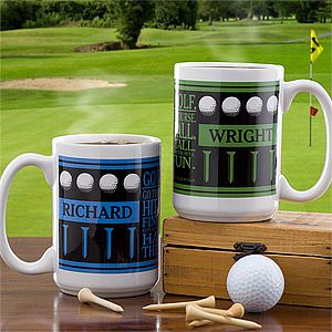 Large Personalized Golf Coffee Mugs   Go Play Golf