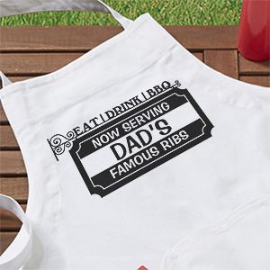Fathers Day Gifts    Eat Drink,BBQ Personalized Apron