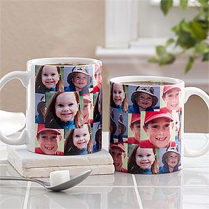 Personalized Picture Coffee Mugs   3 Photo Collage