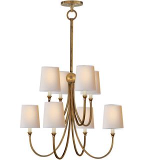 Thomas Obrien Reed 8 Light Chandeliers in Hand Rubbed Antique Brass TOB5010HAB NP