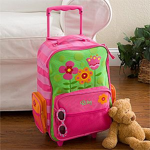 Personalized Kids Suitcases   Flowers Rolling Luggage for Girls