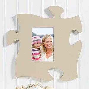 Wall Picture Frame Puzzle Piece   Tan   12x12   Precious Family