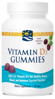 Nordic Naturals   Vitamin D3 Gummies Wild Berry 1000 IU   60 Gummies