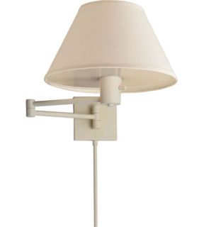 Studio Classic 1 Light Swing Arm Lights/Wall Lamps in Plaster White 92000DWHT L