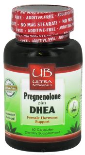 Ultra Botanicals   Pregnenolone plus DHEA Female Hormone Support   60 Capsules
