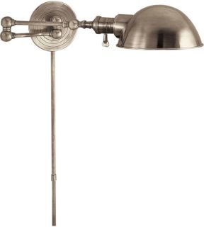 E.F. Chapman Boston 1 Light Swing Arm Lights/Wall Lamps in Antique Nickel SL2920AN/SLG AN