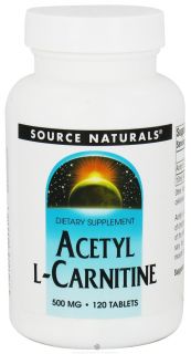 Source Naturals   Acetyl L Carnitine 500 mg.   120 Tablets