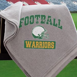 Personalized Sports Fleece Sweatshirt Blankets   Football, Baseball, Basketball