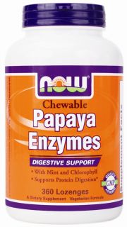 NOW Foods   Papaya Enzyme Chewable   360 Lozenges
