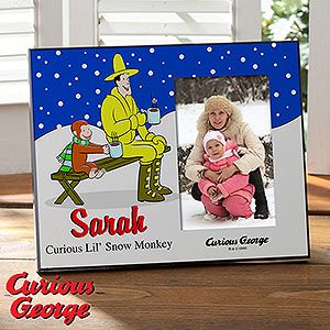 Personalized Curious George Picture Frames   Hot Cocoa