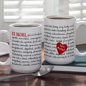 Personalized Large Coffee Mugs   Reasons To Love You Design