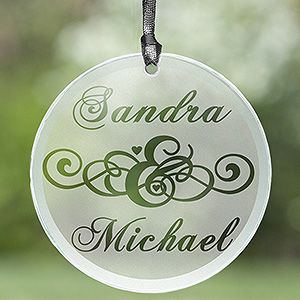 Etched Glass Suncatcher   Circle of Love Style
