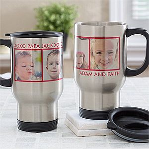 Personalized Picture Travel Mug   Four Photos