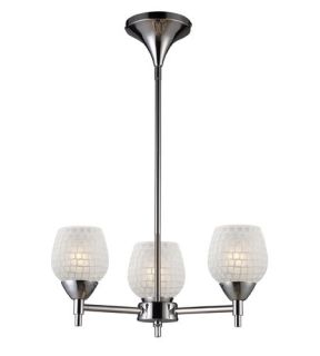 Celina 3 Light Chandeliers in Polished Chrome 10154/3PC WHT