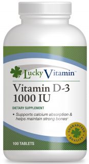 LuckyVitamin   Vitamin D 3 1000 IU   100 Tablets
