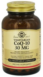 Solgar   CoQ 10 30 mg.   90 Vegetarian Capsules