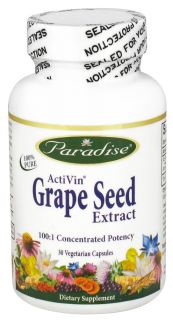 Paradise Herbs   Activan Grape Seed Extract   30 Vegetarian Capsules