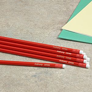 Personalized Red Pencils