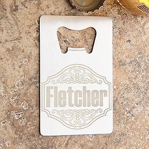 Personalized Credit Card Bottle Opener   My Brew