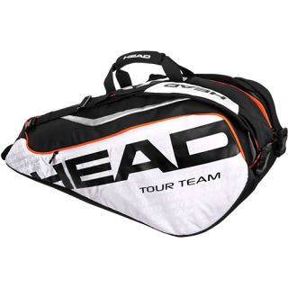 HEAD Tour Team Combi Bag Black/White/Orange HEAD Tennis Bags