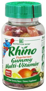 Nutrition Now   Rhino Vegetarian Gummy Multi Vitamin   60 Sour Gummies