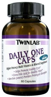 Twinlab   Daily One Caps Multivitamin & Mineral with Iron   60 Capsules